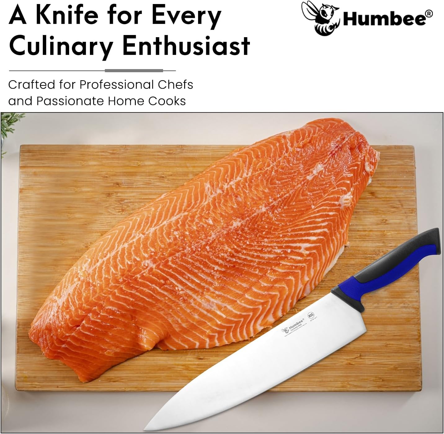 7.5-Inch Nakiri Knife, High Carbon Stainless Steel Hollow Grind Blade, Razor Sharp Edge, Ergonomic Non-Slip Handle, Cleaver Style, DT-50 Series, Orange