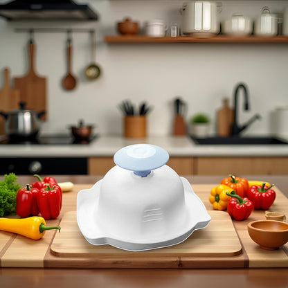 Blue Food Safety Holder for Mandolin or Grater, Finger Anti-Cut Protectors for Mandoline Slicer, Food Slicer Cutter Finger Guard