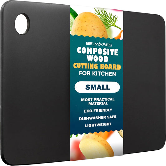 Dishwasher Safe Cutting Board for Kitchen - Large Non Plastic Wood Composite Cutting Board, Thin Lightweight Wood Fiber Chopping Board, Heat Resistant up to 350°F, Knife Friendly, 14.5 x 11.25 Inch
