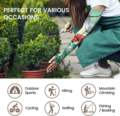 YPHCDO Gardening Sleeves Farm Sun Protection Arm Cooling Sleeves Thorn Proof Garden for Women Men with Thumb Hole