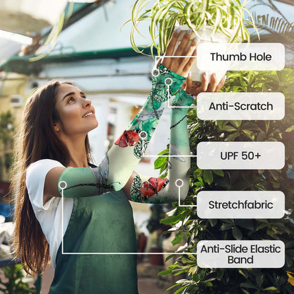YPHCDO Gardening Sleeves Farm Sun Protection Arm Cooling Sleeves Thorn Proof Garden for Women Men with Thumb Hole