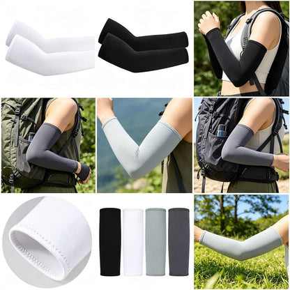 Sun Protection Compression Arm Sleeves Cooling UV Sleeves for Men Women