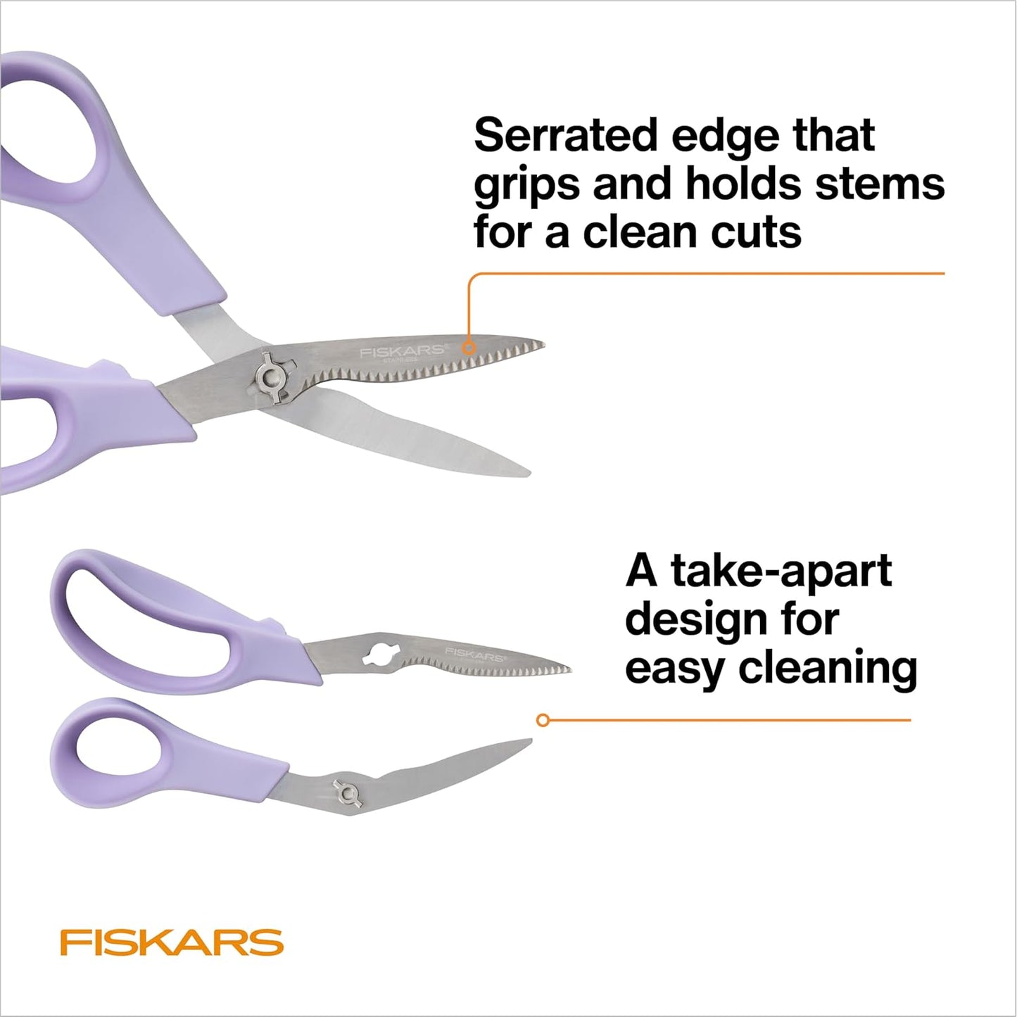 Fiskars 2-Piece Pruning & Veggie Shears Set, Explore Collection Garden Tool Kit, Bypass Pruner for Light Trimming, Vegetable Shears with Serrated Stainless Steel Blades for Harvesting Flowers & Herbs