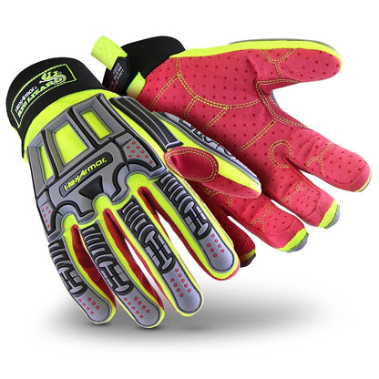 HexArmor Cut-Resistant Impact Protection PU Palm Work Gloves | Rig Lizard® Series 2095 | Large