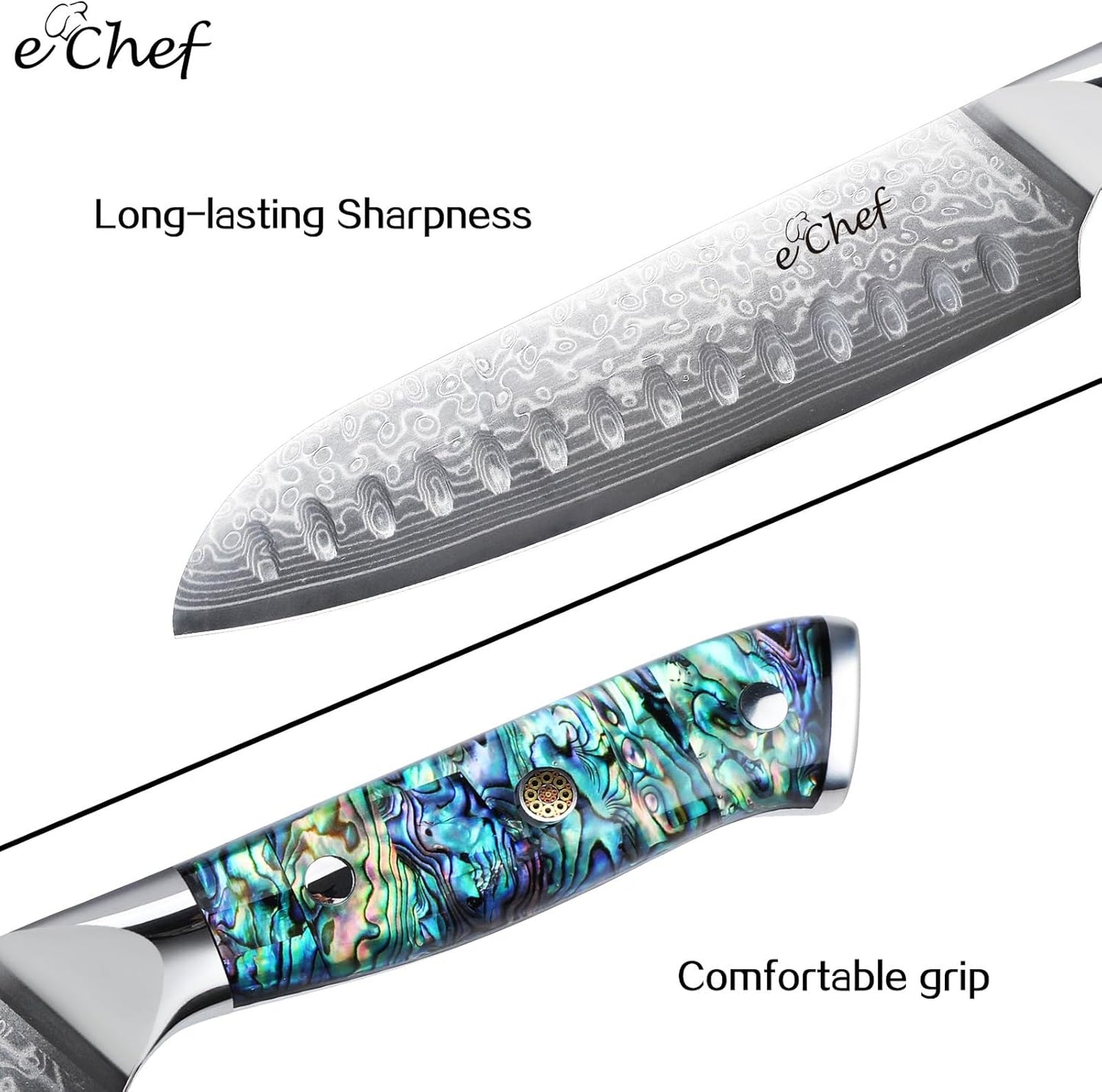 5-Inch Multifunctional Knife, 67-Layer Damascus VG-10 Steel, Abalone Handle, Sharp Knife for Fruits & Vegetables, Gift Box(5-inch utility knife)