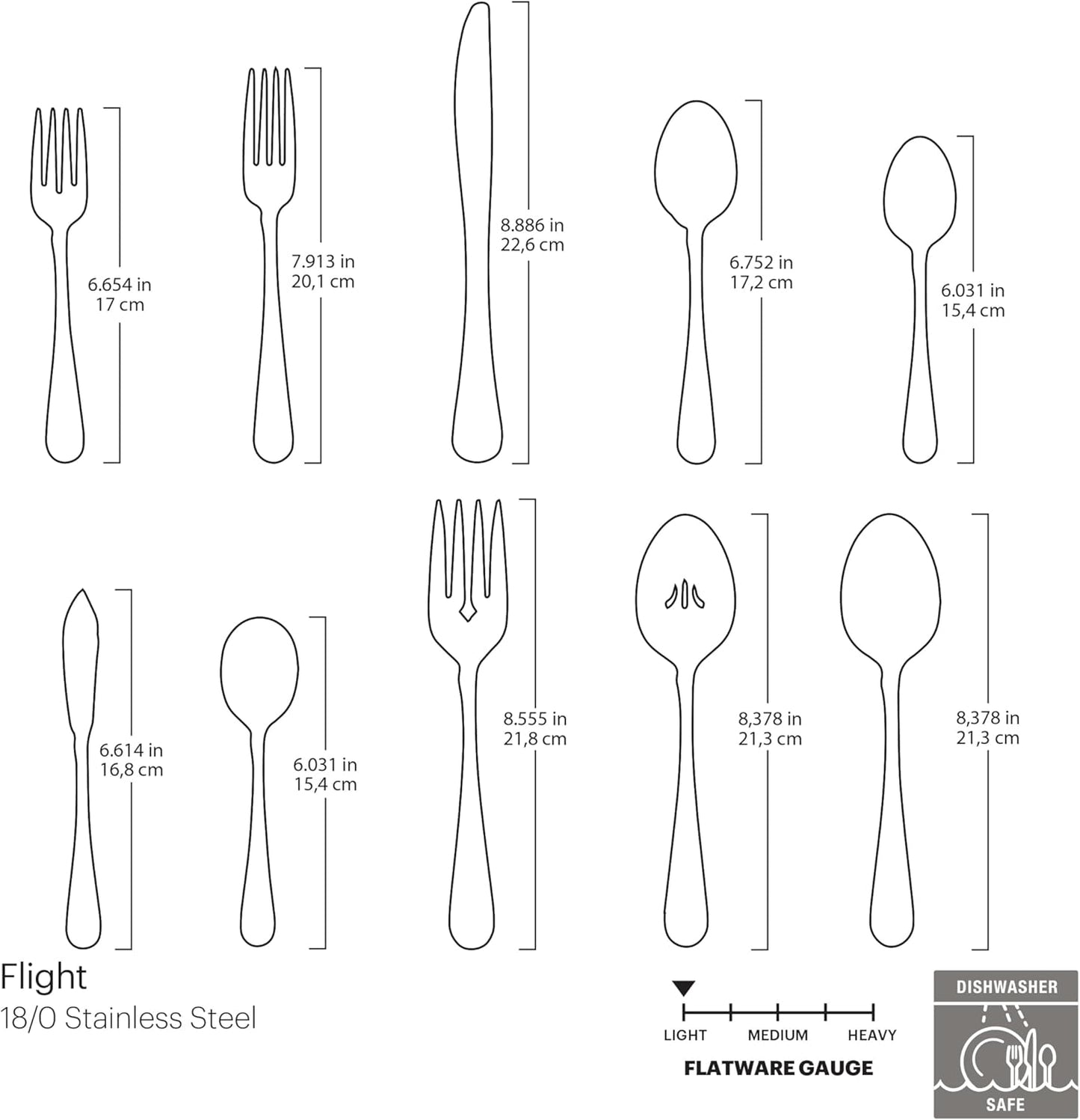Oneida Flight Steak Knives, Set of 4, Silver