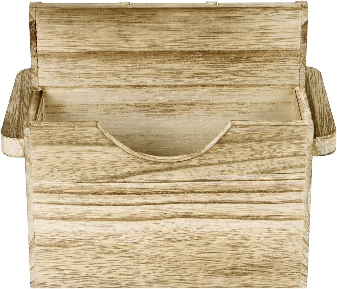 Ikee Design Wooden Utensil Caddy with Handles, Silverware Caddy, Silverware Holder for Countertop,Party,Camping and Kitchen, Organizer, Picnic Cutlery Holders, Black Color