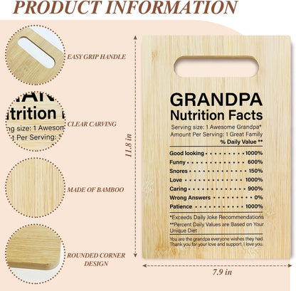 Best Dad Ever Bamboo Cutting Board, Grilling Gift For Men, Funny Charcuterie Boards for Home Kitchen Decor, Father's Day Birthday Gifts for Dad from Daughter Son -047