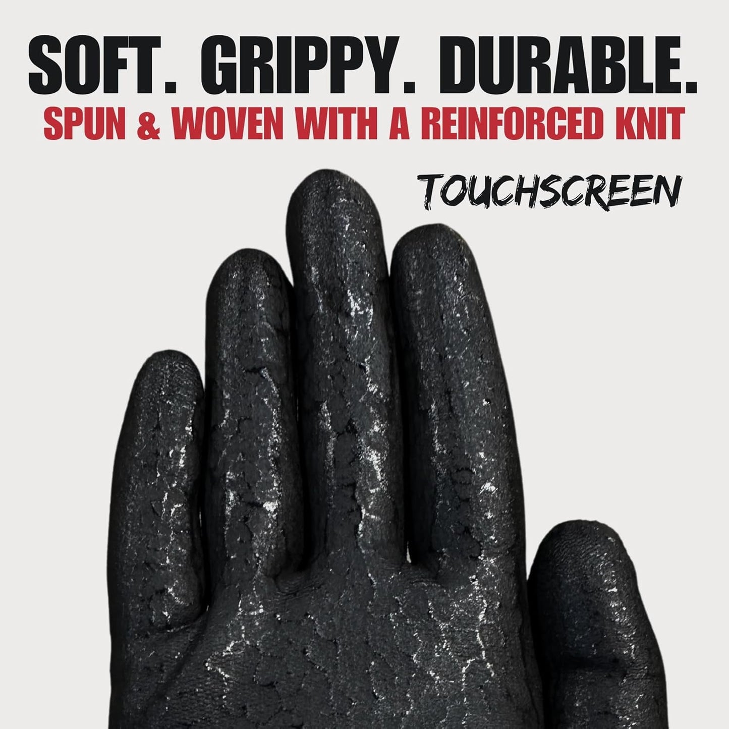 Cestus C11e, Nitrile Coated Work Gloves with Grip, Touchscreen, Reinforced Double Knit (3,12,120 Pairs)