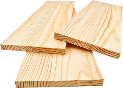 4PCS Rectangle Wood Boards Unfinished Wood Blocks for Crafting, 8x6x1in Blank Whittling Wooden Blocks for Wood Carving,Painting & Burning