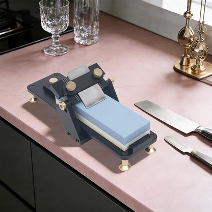 Fixed Angle Whetstone Set, Non-slip Sawinery Sharpening Jig with with 1000/6000 Whetstone, Knife Sharpening Polishing Stone with Fixed Angle Sharpener for Woodworking Carving Chisel Knife