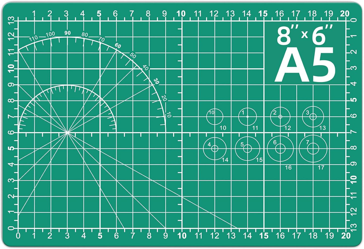 DIYSELF Cutting Mat 8in×6in, Self Healing Cutting Mat, A5 Rotary Cutting Mats for Crafts Sewing Hobby Fabric Project, 5-Ply Craft Cutting Board Double Sided, Craft Mat, Matting & Mounting Materials