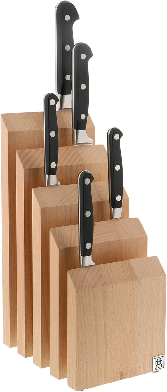 ZWILLING Italian Upright Magnetic Knife Block - Natural Beechwood
