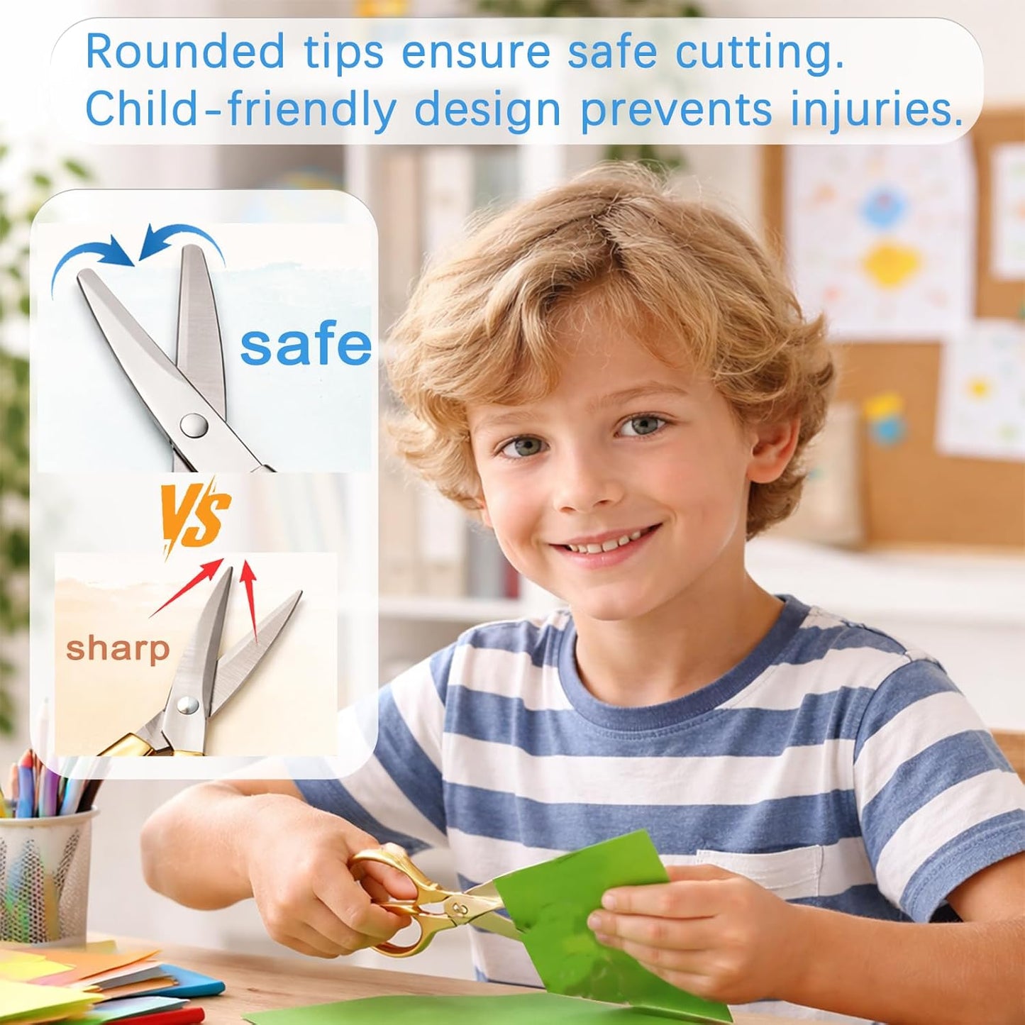 Folding Scissors, TSA Compliant & Portable, Compact, Safe Travel Scissors, Stainless Steel Retractable, 2 Pcs