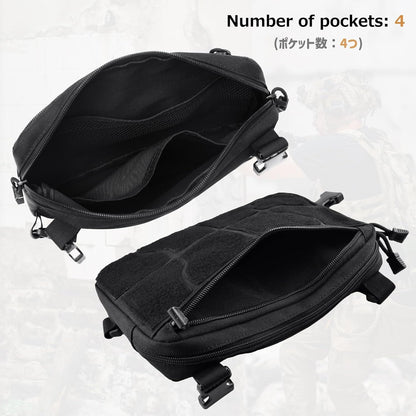 Azarxis Tactical Mini Belt Pouches, Multi-Purpose Small Battery Case Compact Utility EDC Card Slot Holder Waist Bags Military Molle Pack Sundries Storage Pack
