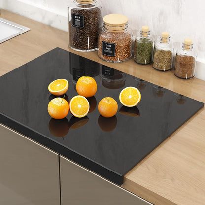 SWSKR Acrylic Cutting Board with Counter Lip,17.5"x13.5" Clear Cutting Board for Kitchen Countertop,Non-Slip,60% Thicker,Perfect for Bread,Meat,Veggies & More,Great Kitchen Essential Gadgets & Decor