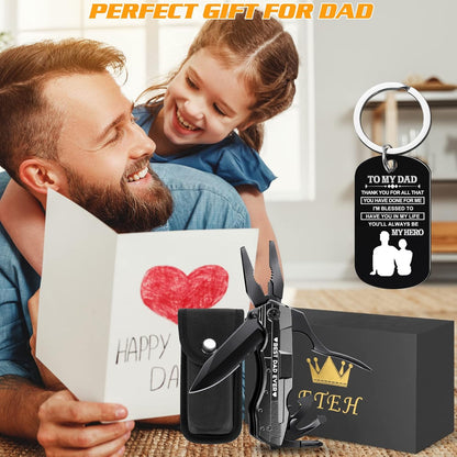 Gifts for Men Him Dad Boyfriend,Multitool Pocket Knife for Men,Anniversary Christmas Gifts for Birthday,Hiking Camping Knife with Screwdrivers Pliers Bottle Opener