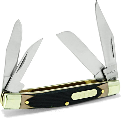 Old Timer 44OT Workmate Traditional Folding Pocket Knife with 4 High Carbon Stainless Steel Blades