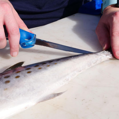CUDA 9" Fillet Flex Titanium Bonded Corrosion Resistant Stainless Steel Blade Fish Knife with Precision Ground Flex Edge & Non-Slip Scale Pattern Grip | For Freshwater & Saltwater Use