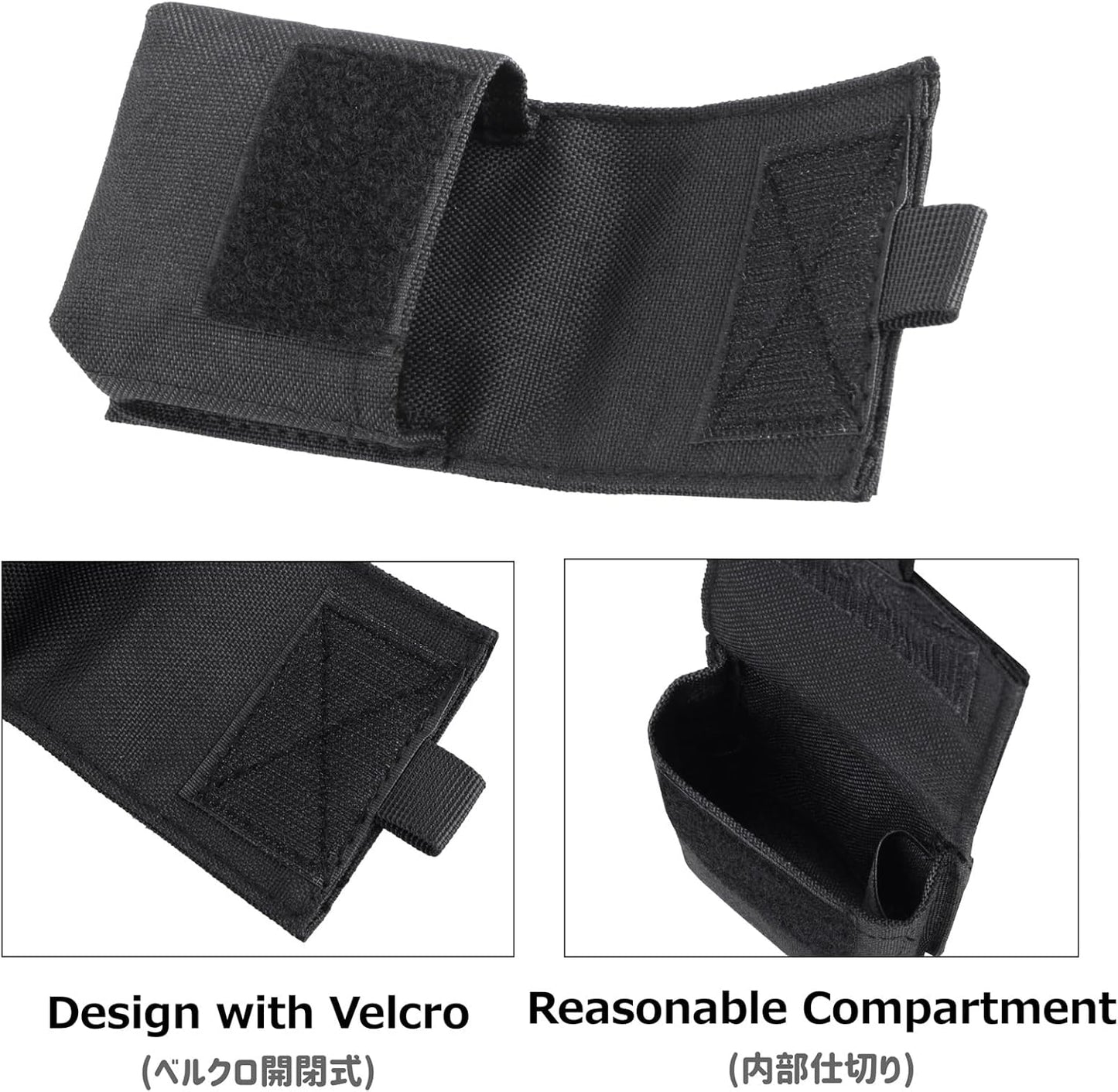 Azarxis Tactical Mini Belt Pouches, Multi-Purpose Small Battery Case Compact Utility EDC Card Slot Holder Waist Bags Military Molle Pack Sundries Storage Pack