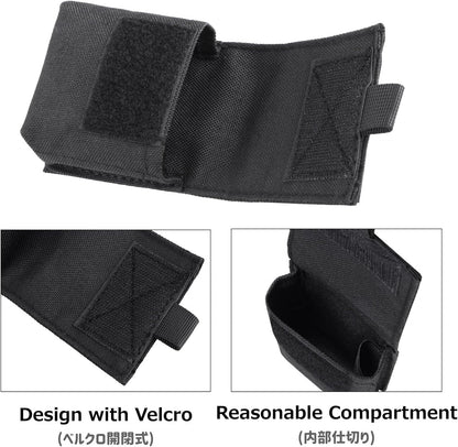 Azarxis Tactical Mini Belt Pouches, Multi-Purpose Small Battery Case Compact Utility EDC Card Slot Holder Waist Bags Military Molle Pack Sundries Storage Pack