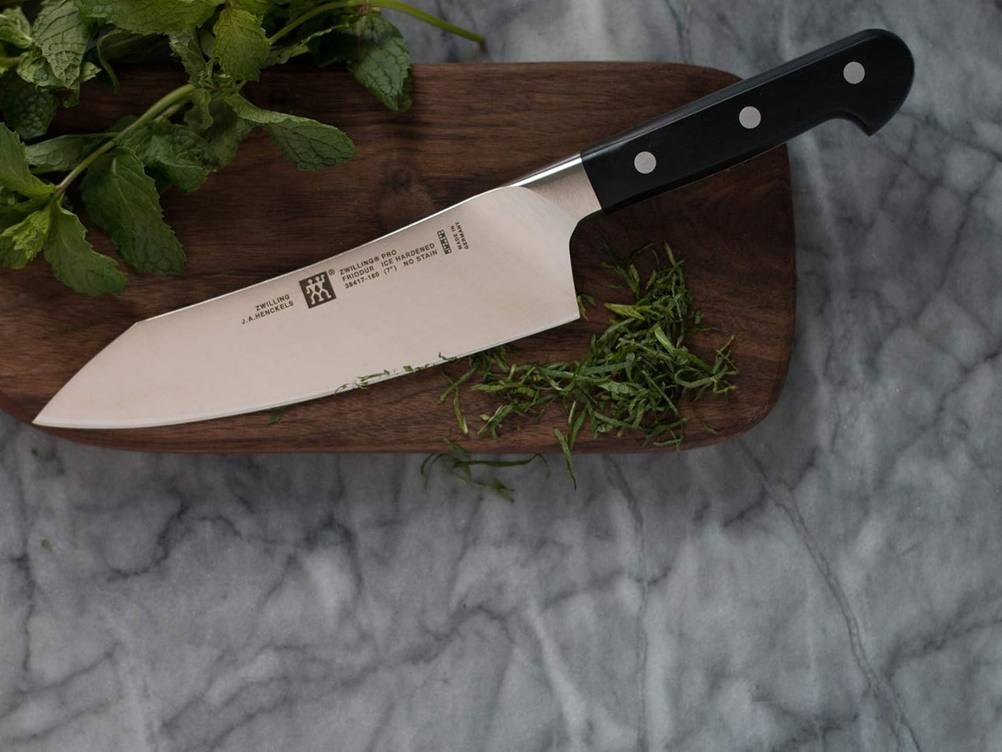 ZWILLING TWIN Signature 7-inch Hollow Edge Santoku Knife