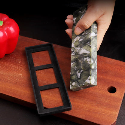 10000# Sharpening Stone,Ultra Fine Polishing Mirror Edge Stone with Non-slip Base Natural Green Whetstone for Knives Tools,Cutting Tools (5.9x1.97x0.79Inch)