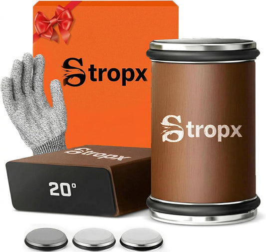 Rolling Knife Sharpener Kit with Removable Diamond & Ceramic Grinding Discs 400/1000/3000 Grit, Magnetic Knife Sharpener Base with 15° & 20° Angle Guide, Chef Knife Sharpening for Razor-Sharp Edge
