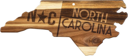 Totally Bamboo Rock & Branch Origins Series New York State Shaped Cutting Board and Charcuterie Serving Tray, Includes Hang Tie for Wall Display