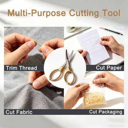 Folding Scissors, TSA Compliant & Portable, Compact, Safe Travel Scissors, Stainless Steel Retractable, 2 Pcs