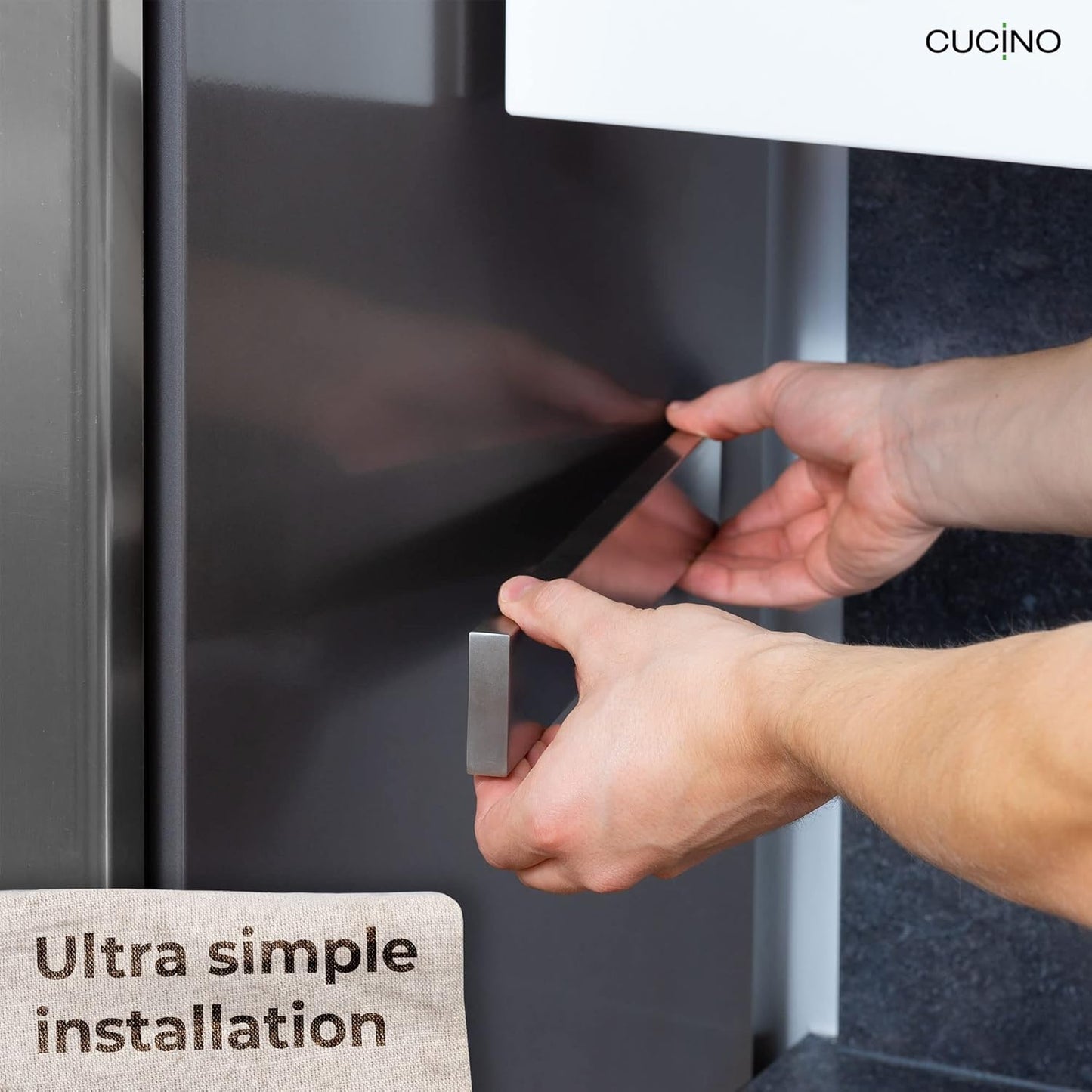 Cucino Refrigerator Magnetic Knife Strip - Steel Magnetic Knife Holder for Refrigerator