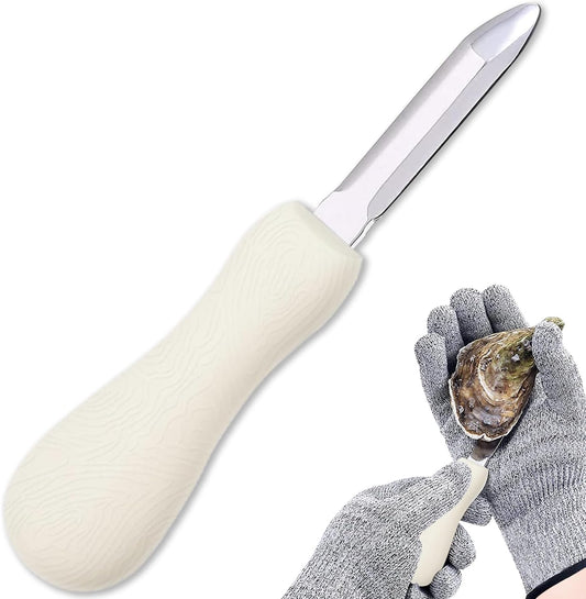 Oyster Shucking Knife,Stainless Steel Oyster Knife for Oyster Clam Scallop