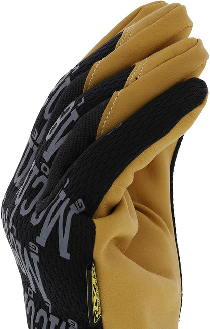 Mechanix Wear Material4x Original Gloves - Abrasion Resistant Gloves for Protecting Hands - Durable Synthetic Leather - Breathable - Comfort Fit - Machine Washable - Brown/Black - Medium