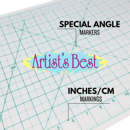 ARTIST'S BEST 12 x 18" Clear Self Healing Cutting Mat