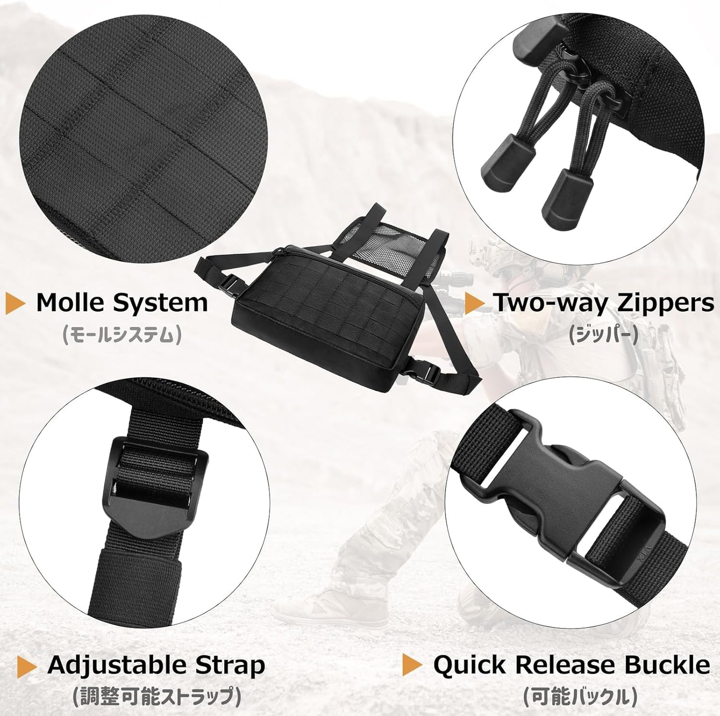Azarxis Tactical Mini Belt Pouches, Multi-Purpose Small Battery Case Compact Utility EDC Card Slot Holder Waist Bags Military Molle Pack Sundries Storage Pack