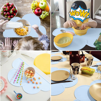 Extra Large Dark Green Countertop Mat - Silicone Table Kitchen Desk Mat - Non-Slip & Heat Resistant - Dinner Placemat Pastry Dough Rolling Mat - Colors B