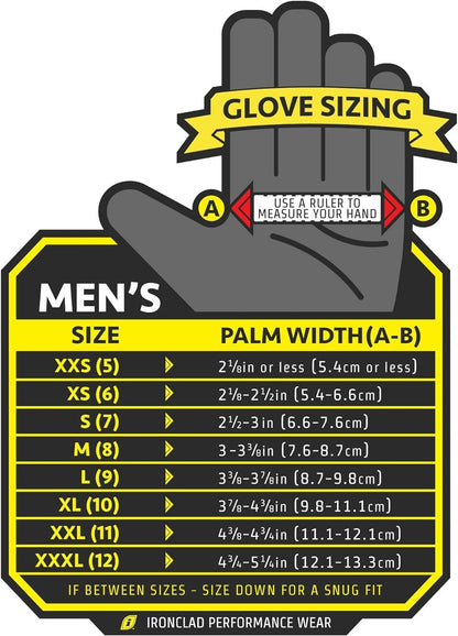 Ironclad Heavy Utility Work Gloves HUG, High Abrasion Resistance, Performance Fit, Durable, Machine Washable, (1 Pair), MEDIUM, Black & Grey