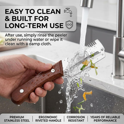 Utilira Shredder, Multifunctional Vegetable Julienne Peeler, Kitchen Multi-Function Stainless Steel Thickened Fruit Peeler Knife, With Built-In Bottle Opener For Peeling Fruits, Vegetables