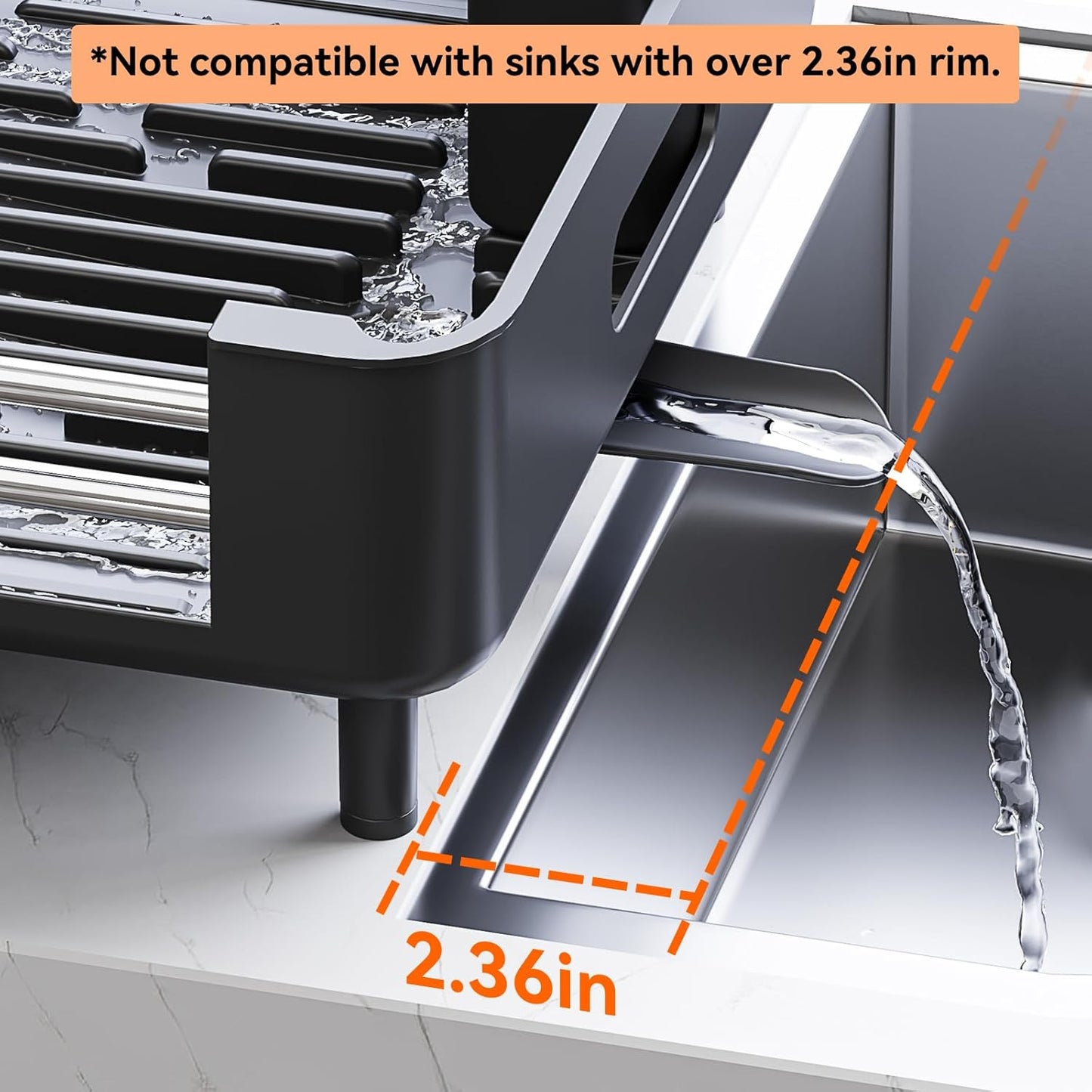 Urackify Stainless Steel Dish Drying Rack - Dish Drainer for Kitchen Counter, Extendable Drainboard with Foldable, Space-Saving Cup & Bowl Organizer, Includes Knife and Utensil Holder, Matte-Green
