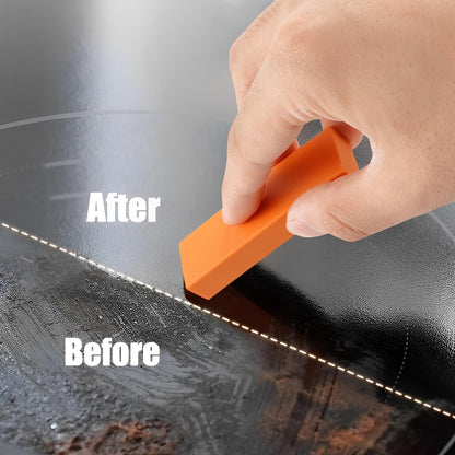 8Pcs Stainless Steel Decontamination Eraser Stainless Steel Stain Remover Reusable Rust Cleaning Eraser Multifunctional Easy Limescale Eraser for Kitchen Bathroom Pan Pot Counter