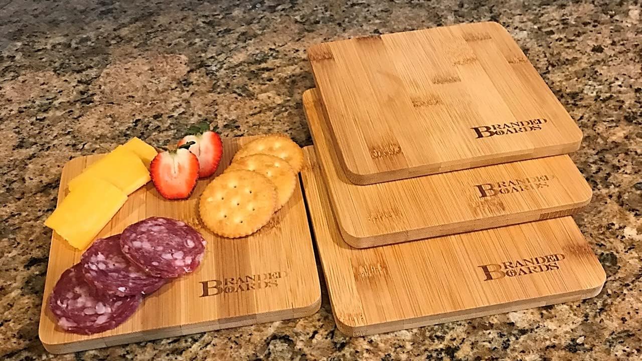 Small Mini All Natural Bamboo Cutting Board, Great for Apartments RV's Home Bar Charcuterie Backpacking Camping Bushcraft Dorm Rooms Picnics & Entertaining (1 Pack)