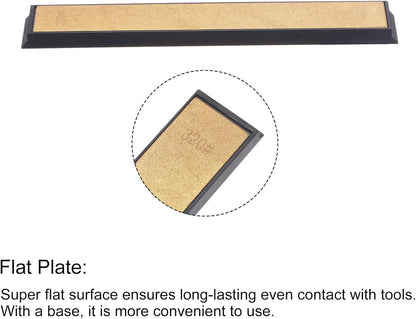 uxcell Diamond Sharpening Stone, 6" x 0.8" (150mm x 20mm) 80 Grits Titanium Coated Whetstone Sharpener Grinding Plate Hand Tool