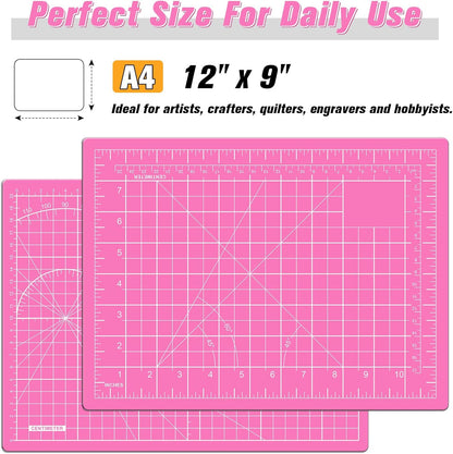 DIYSELF Cutting Mat 8in×6in, Self Healing Cutting Mat, A5 Rotary Cutting Mats for Crafts Sewing Hobby Fabric Project, 5-Ply Craft Cutting Board Double Sided, Craft Mat, Matting & Mounting Materials