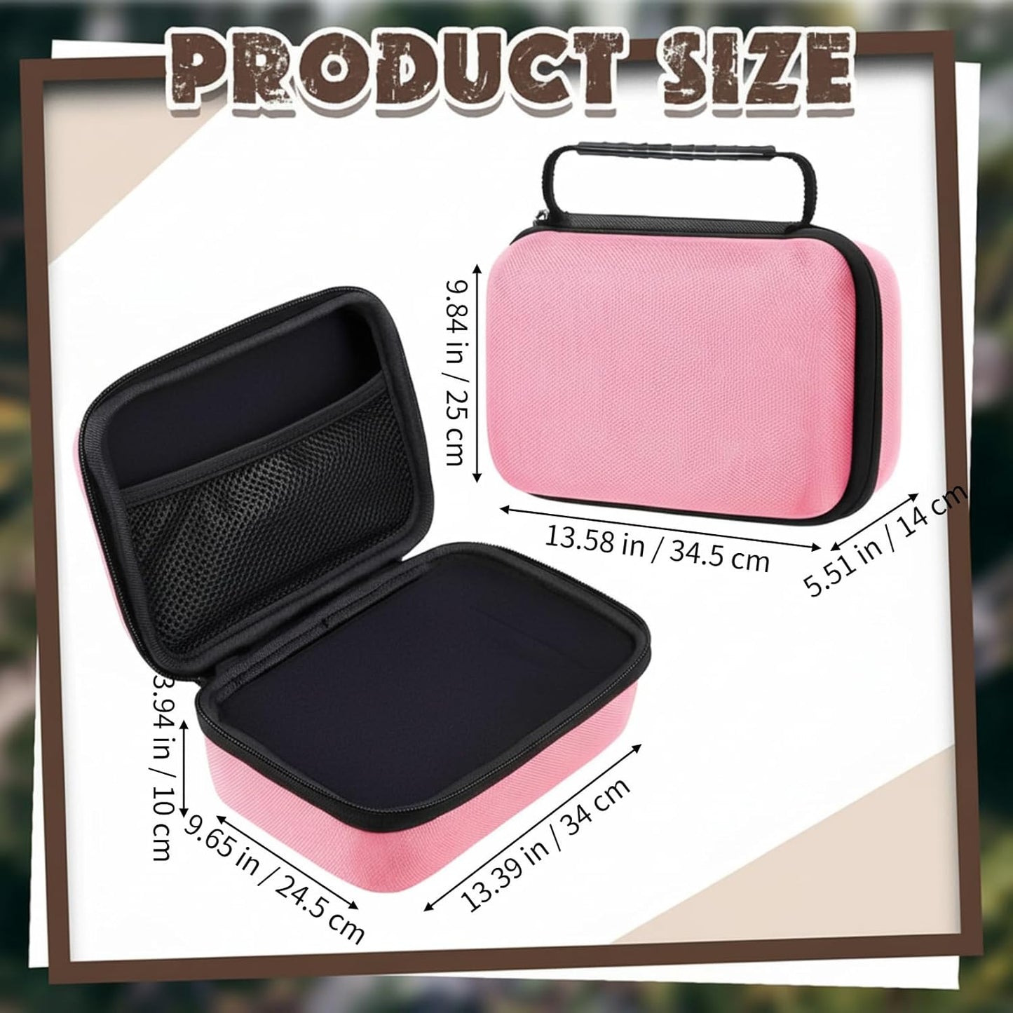 Relaxweex EVA Hard Case with Customizable Foam 7.8 x 6.3 x 3.5 Inch Protective EVA Carrying Case Shockproof Outdoor for Camera, Digital Products, Electronic Instruments with Knife, Black and Red