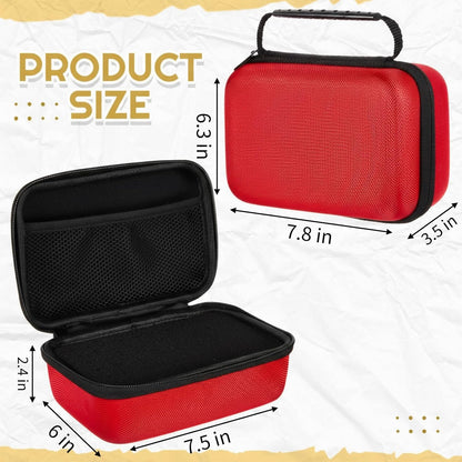 Relaxweex EVA Hard Case with Customizable Foam 7.8 x 6.3 x 3.5 Inch Protective EVA Carrying Case Shockproof Outdoor for Camera, Digital Products, Electronic Instruments with Knife, Black and Red