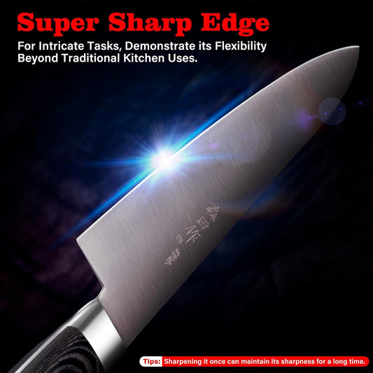 Japanese Chef Knife 9.5 inches,Professional Japanese Gyuto Knife with High Carbon Stainless Steel Blade with Red Ergonomic Handle for Household or Work