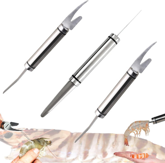 3 PCS Multifunctional Shrimp Peeler, 5 In 1 Multifunctional Shrimp Line Fish Maw Knife,Shrimp Deveiner Tool Shrimp Cleaner