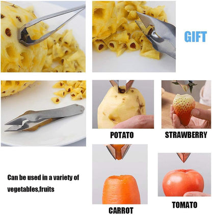 Sugarcane & Pineapple Peeling Knife - Sugar Cane Peeler - High Carbon Steel - Non-slip Wooden Handle