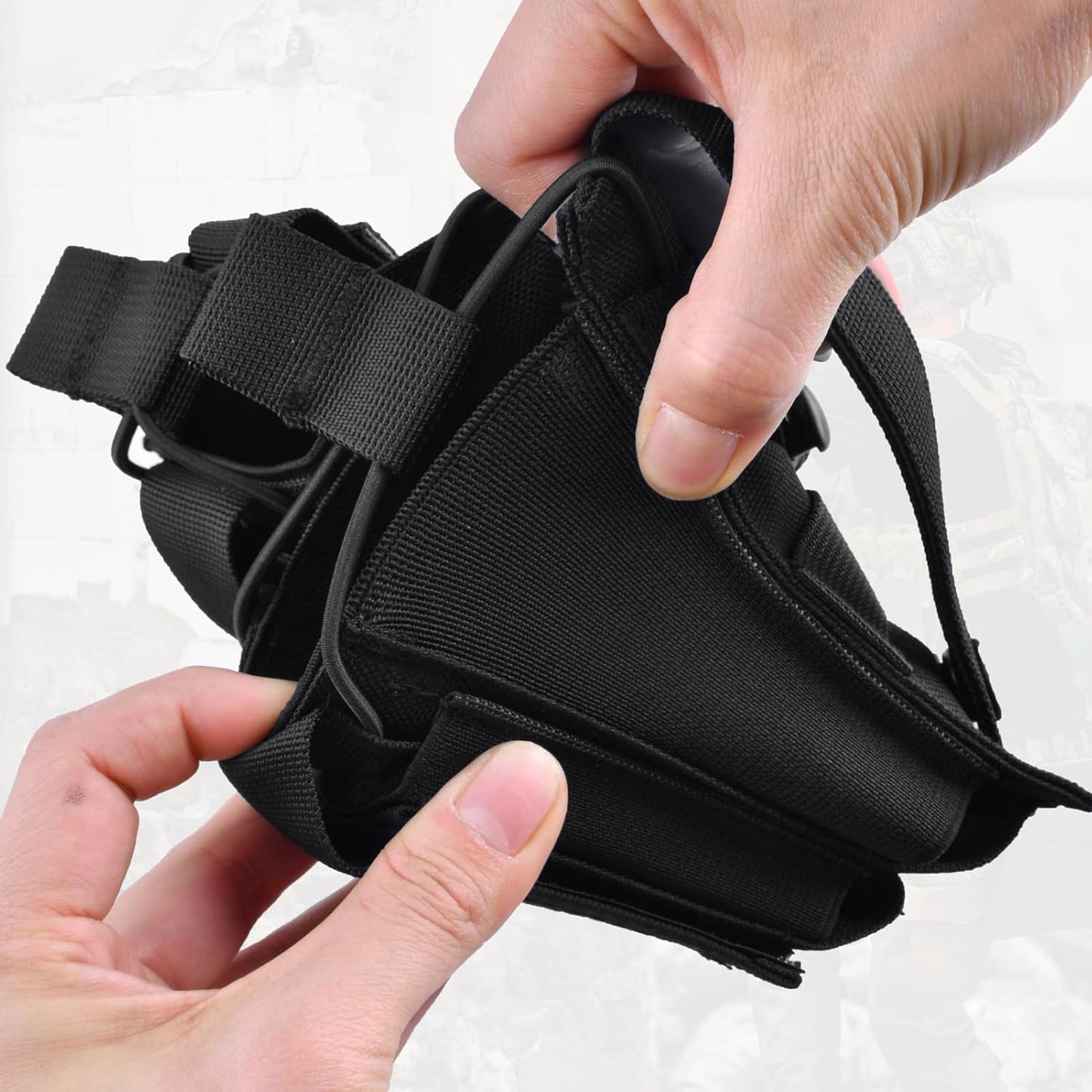 Azarxis Tactical Mini Belt Pouches, Multi-Purpose Small Battery Case Compact Utility EDC Card Slot Holder Waist Bags Military Molle Pack Sundries Storage Pack