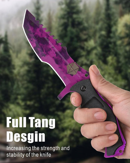 REAT Fixed Blade Knife with Sheath, 4.1" 440C Steel Blade with Full Tang Design,Ergonomic ABS Plastic Handle, EDC Sharp Hunting Knife,Tactical Knife for Camping,Survival,Bushcraft,Hiking